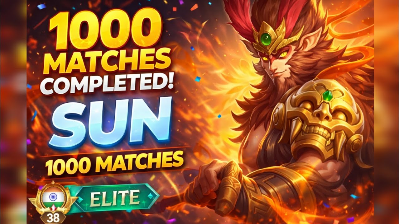 Finally I completed 1000 Matches with sun #1000match#mlbbsun#srgaming#mlbb