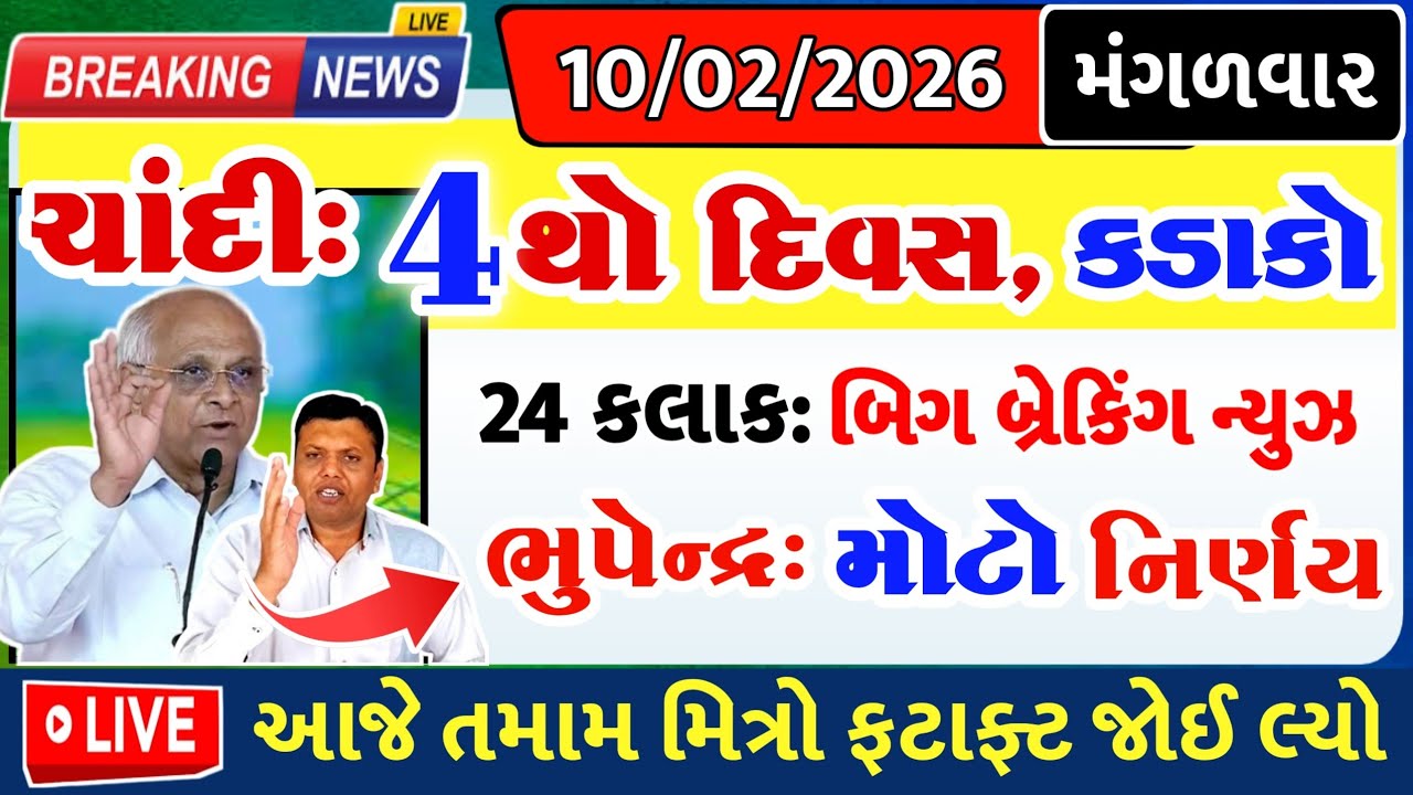 સોનુ-ચાંદી ફરી કડાકો, 24 કલાક નિર્ણય= khedut duniya | commodity Trend / khedut | વરસાદ આગાહી / યોજના