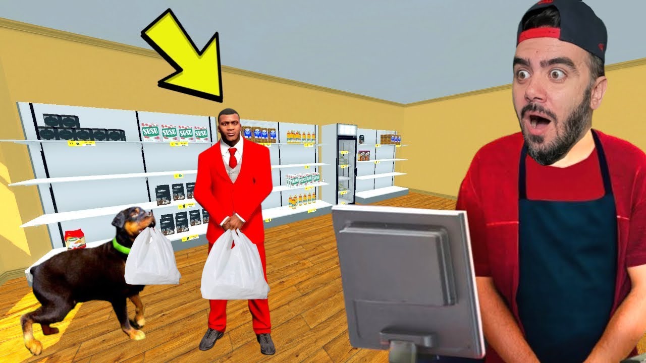 BAKKALDA KASIYER OLDUM FRANKLIN GELDI BAKIN NE ALDI - GTA 5 MODS