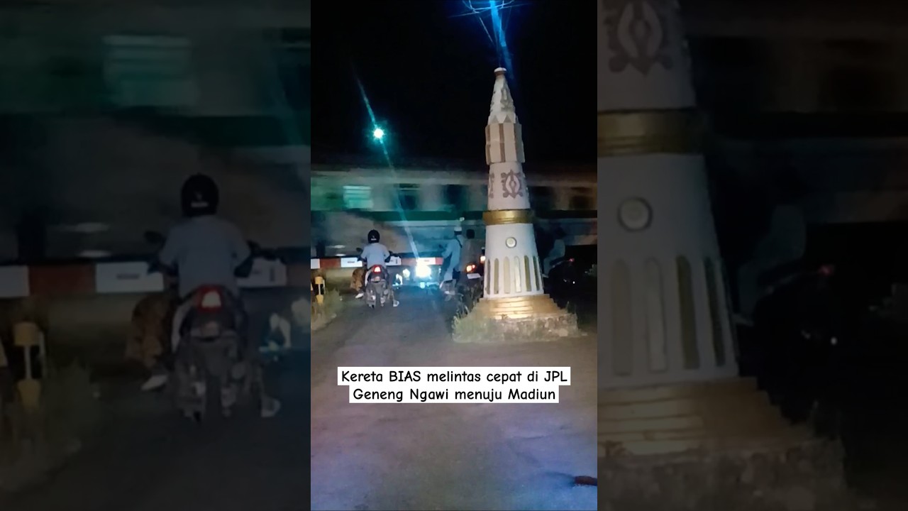 Kereta BIAS melintas cepat di JPL Geneng Ngawi menuju Madiun #keretaapi