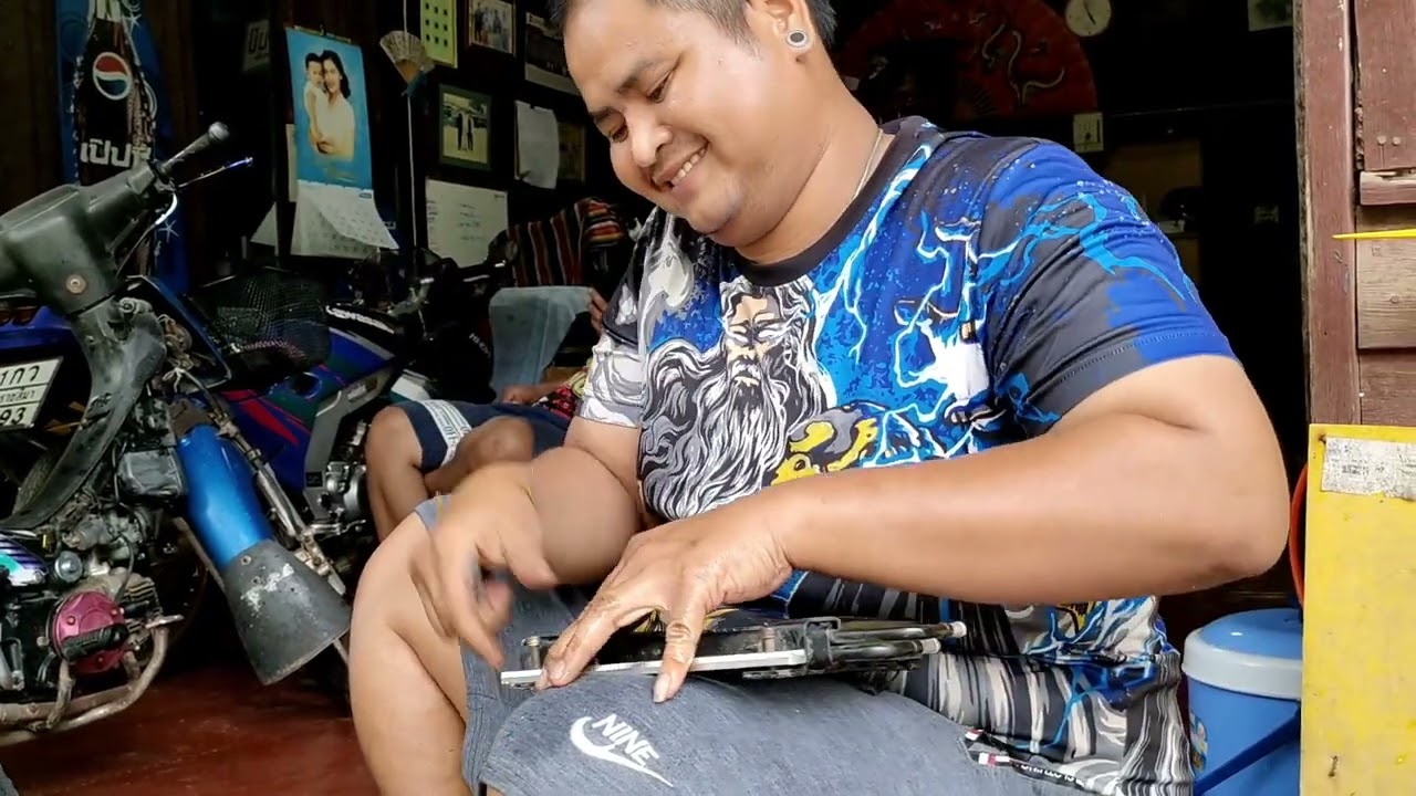 Yamaha sr400 ใส่ออยคูเลอร์ ปาเจโร่ ทำเองนักเลงพอ by ช่างกอล์ฟ #sr400