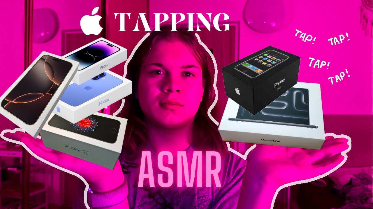 ASMR TAPPING NA APPLE KRABICE - tapping, scratching, povídání a hlazení předmětů