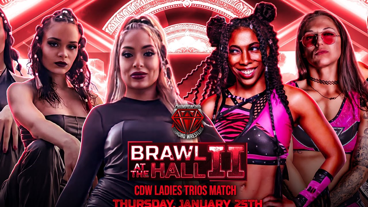 Brawl at The Hall 2 - CDW Ladies Tag- Angelíca Risk & Robyn Renegade vs Dani Jordyn & Hyena Hera