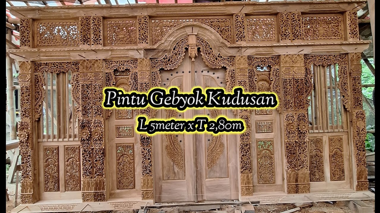 Pintu Gebyok Kudusan L 5 meter Soko 16cm