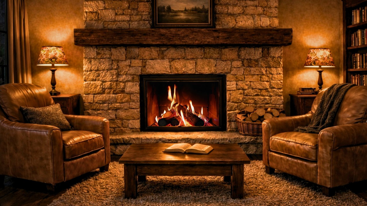 Cozy Fireplace 🔥 Natural Fire Sounds for Relaxing Evenings (1 Hour)