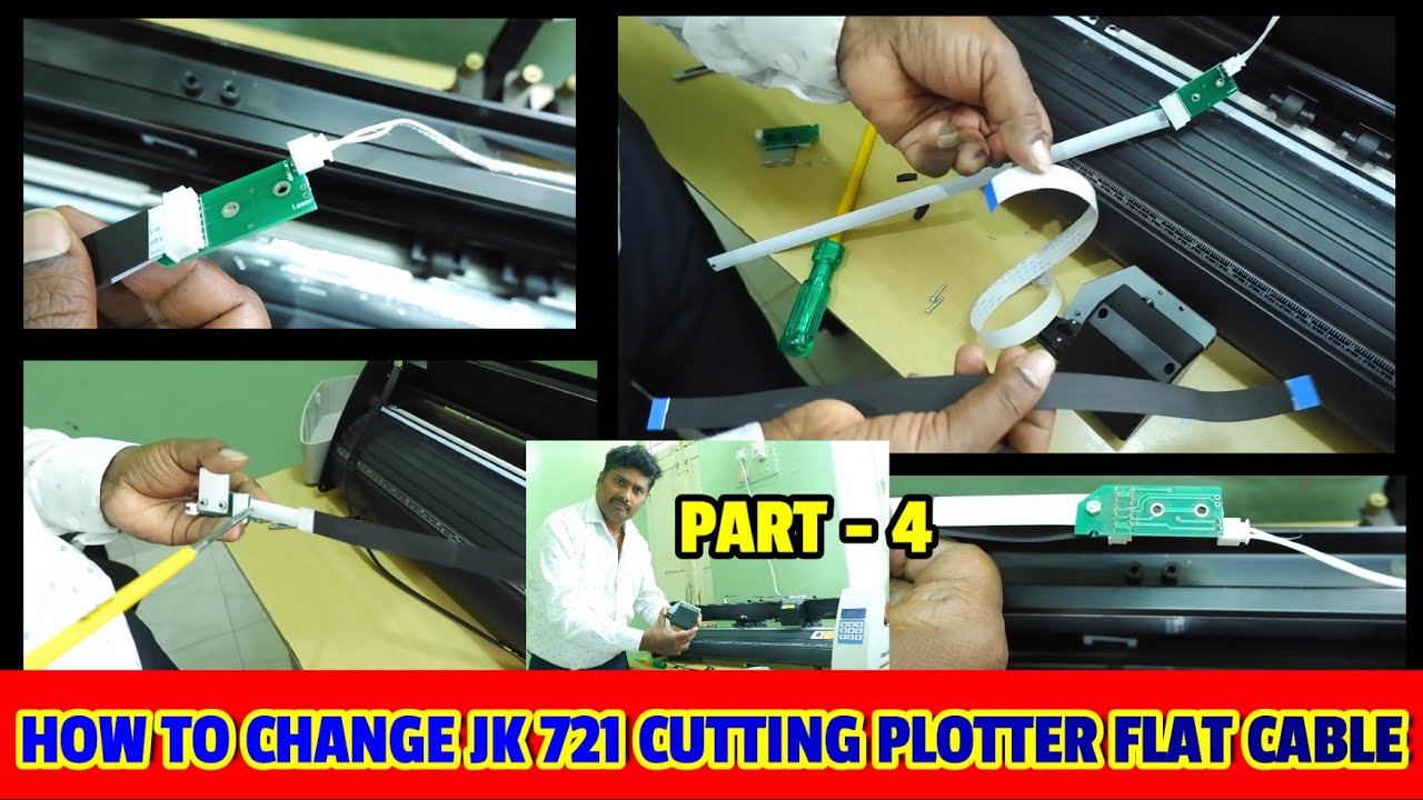 Jk cutting plotter flat cable spare change PART - 4  // Jk 721 cutting plotter best dealer