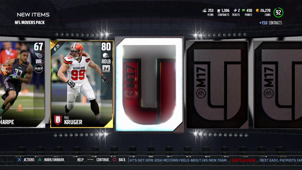 Madden 17 Ultimate Team - Opening A NFL Movers Pack