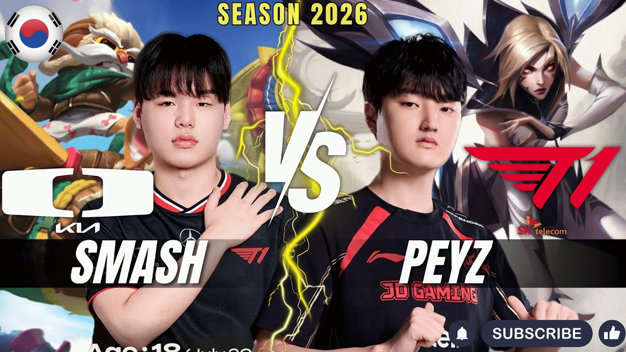 DK Smash vs T1 Peyz - Smash CORKI vs Peyz KAI'SA ADC - Patch 26.4 KR Ranked | lolrec