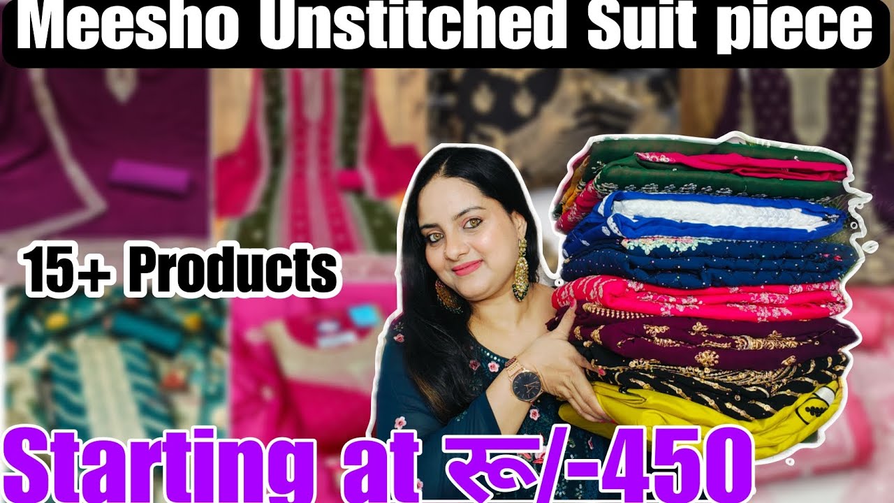*HUGE* Meesho Unstitched Suit Haul  Meesho Unstitched Dress Material Haul l Meesho Unstitched Suit l