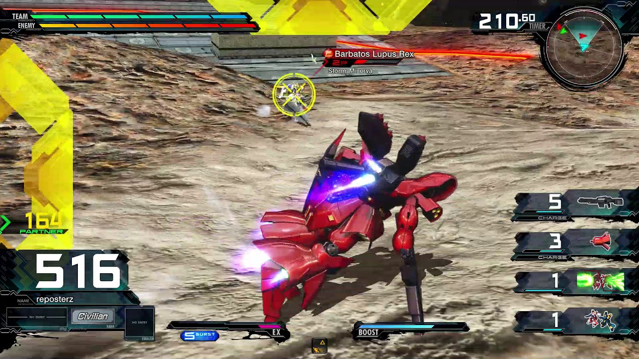 EXVSMBON Sazabi Win with Bingxu Bro PS4 Online Match Aceposter/Reposterz