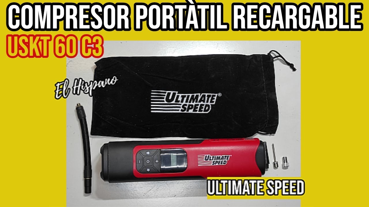 Compresor Portátil Recargable Ultimate Speed. USKT 60 C3