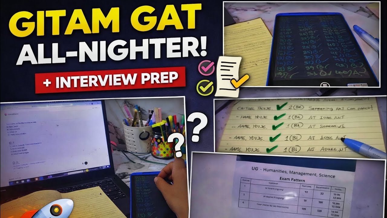 One Night to Crack GITAM GAT 🚀 All-Nighter Strategy + Interview Prep | Real Study Grind