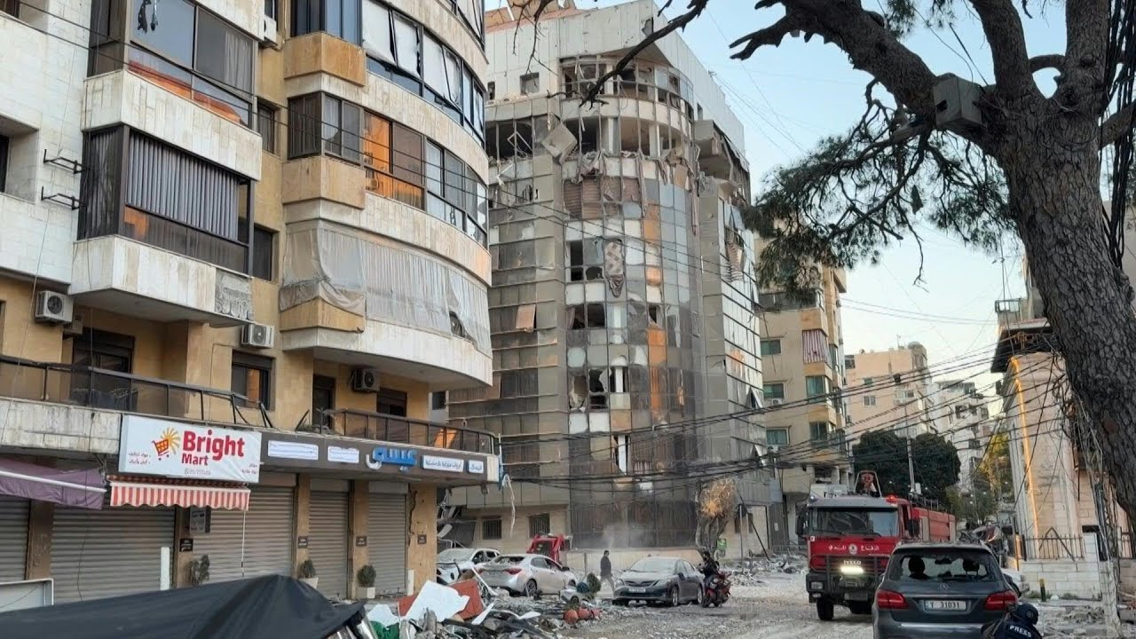 Aftermath following overnight Israeli strikes on south Beirut | AFP