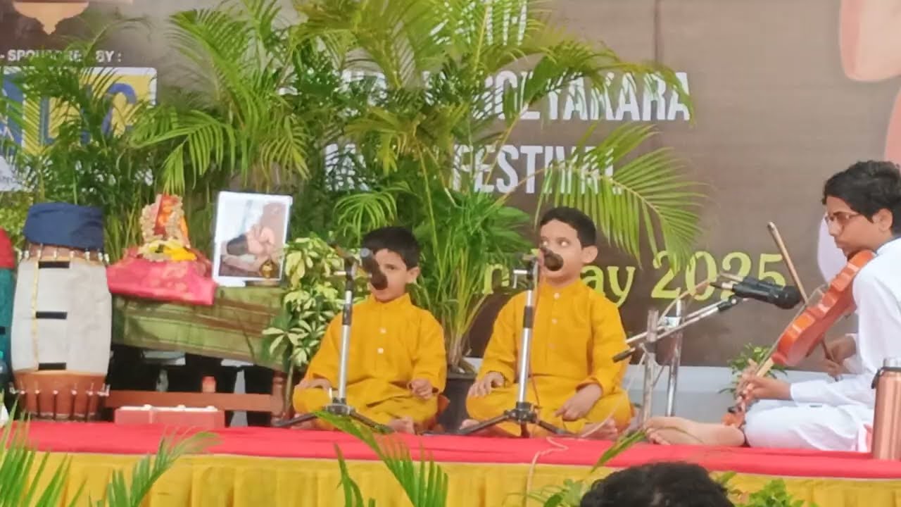 🎶Carnatic Song Performance on Stage by Guru & Harsha #carnaticmusic #song #singing #music #talent