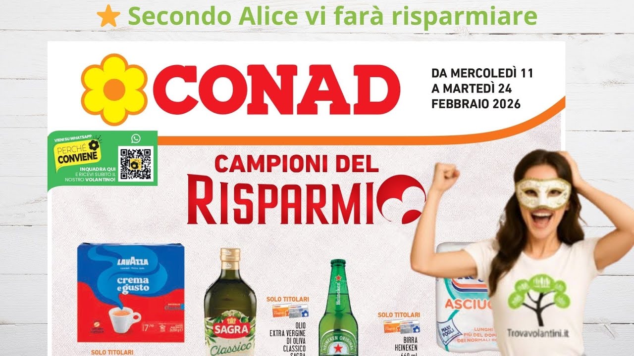 Volantino CONAD dal 11 al 24 febbraio 2026 #anteprima