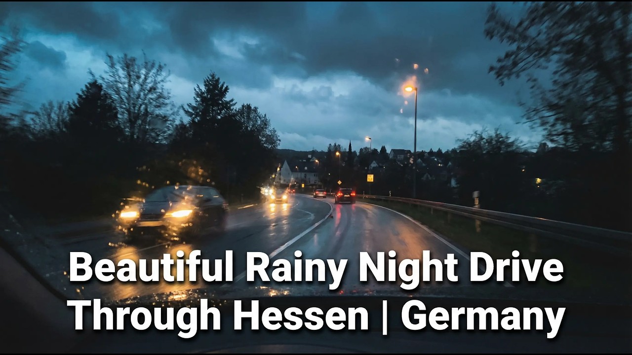 Night Drive After Rain in Hessen, Germany | Wet Roads POV 🌧️🌙