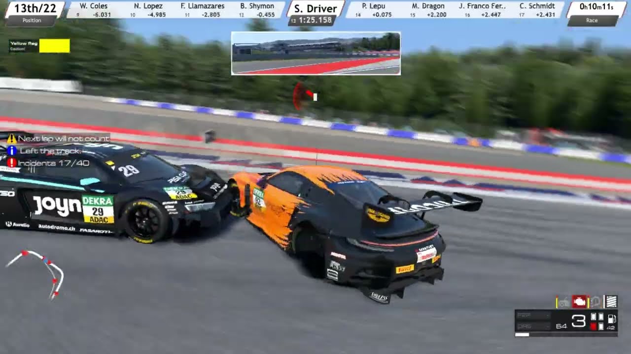 Sundae driver gets booted and starts 22nd races to 12th in just  2 laps