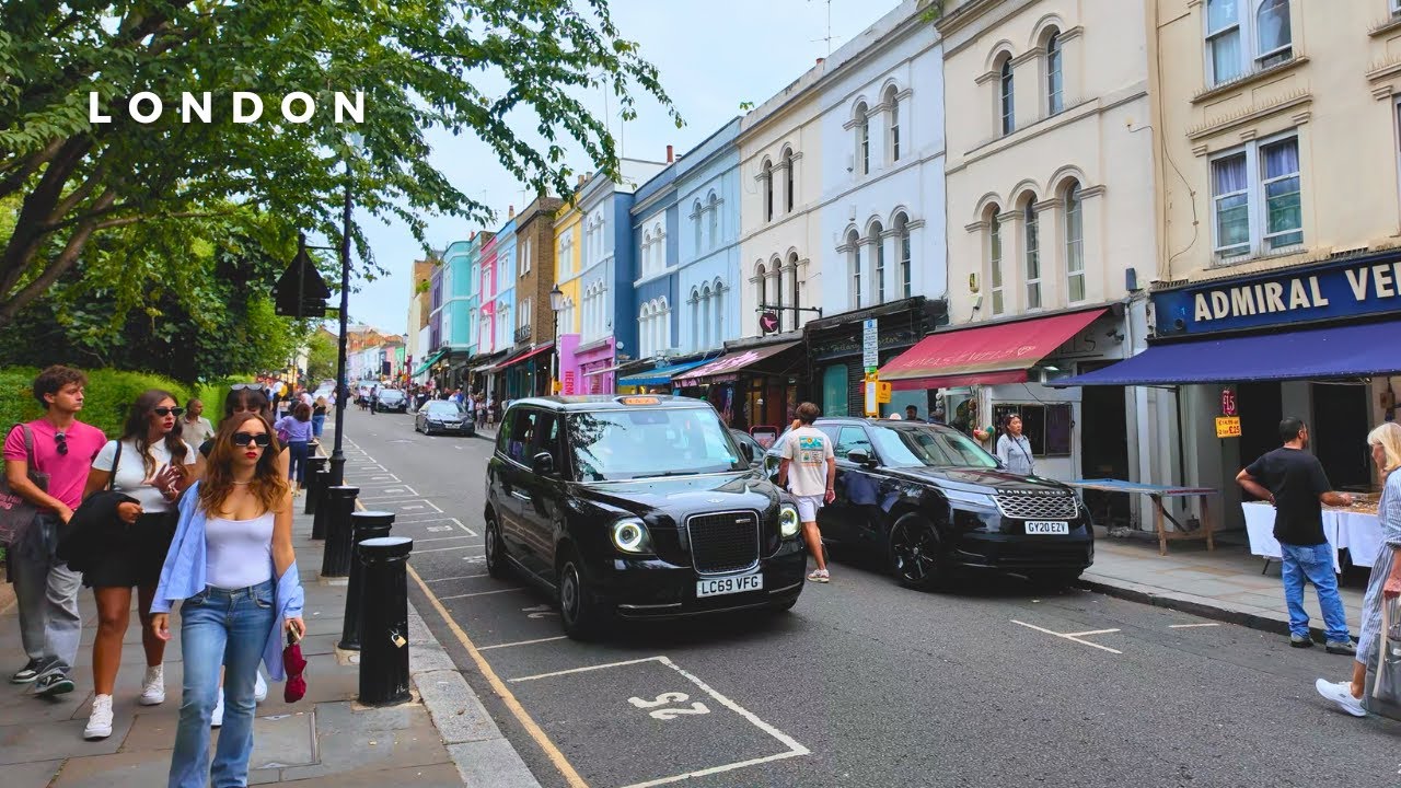 Notting Hill, Portobello Market 🇬🇧 | London Walking Tour