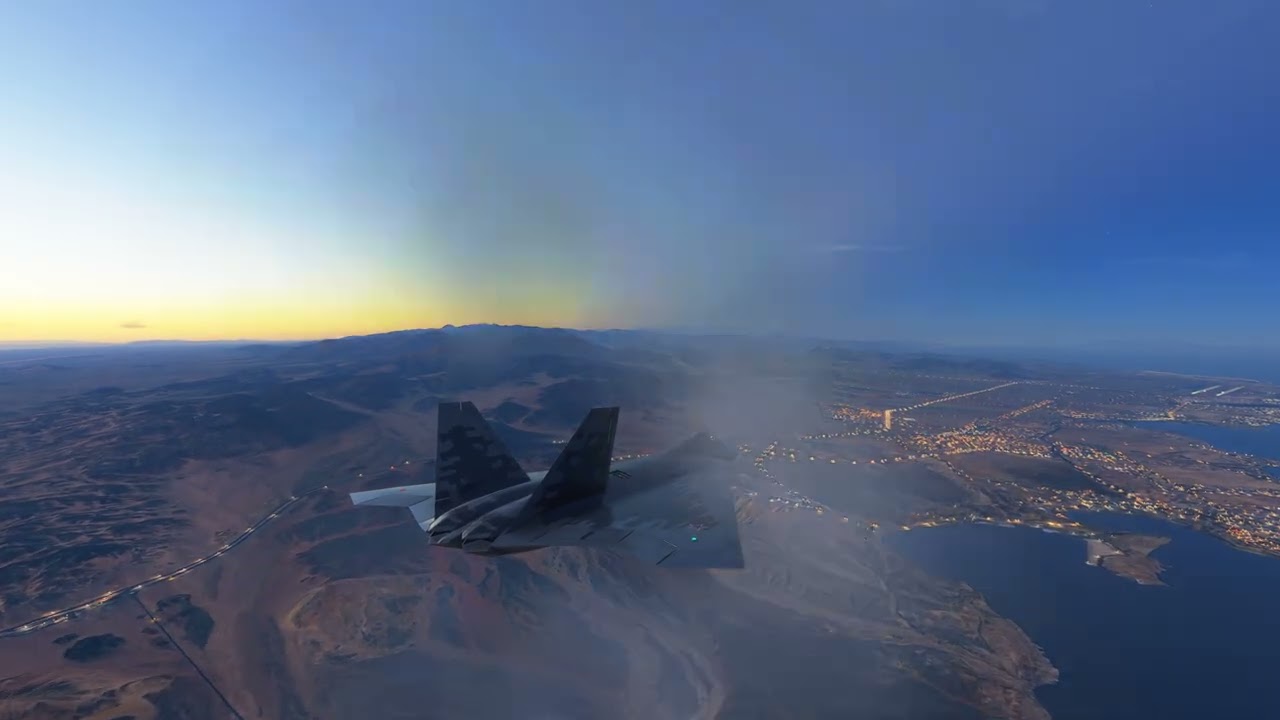 Microsoft Flight Simulator 2024. Hurghada-Sharm el Sheikh. Marine RM – FB–22 Strike Raptor. 4K