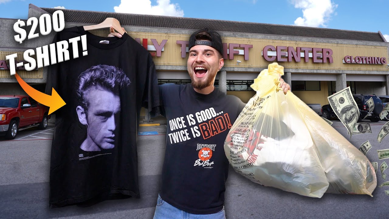 $200 T-SHIRT FOUND IN THE THRIFT! Carhartt, Harley, & Vintage Grails! Trip to the Thrift!