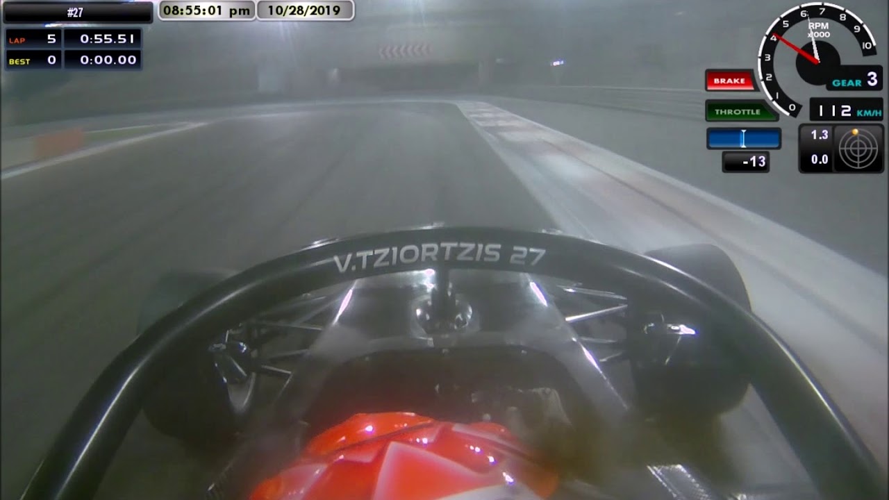 Tatuus F3 T-318 Formula Renault Onboard | Vladimiros Tziortzis | Yas Marina Circuit Abu Dhabi