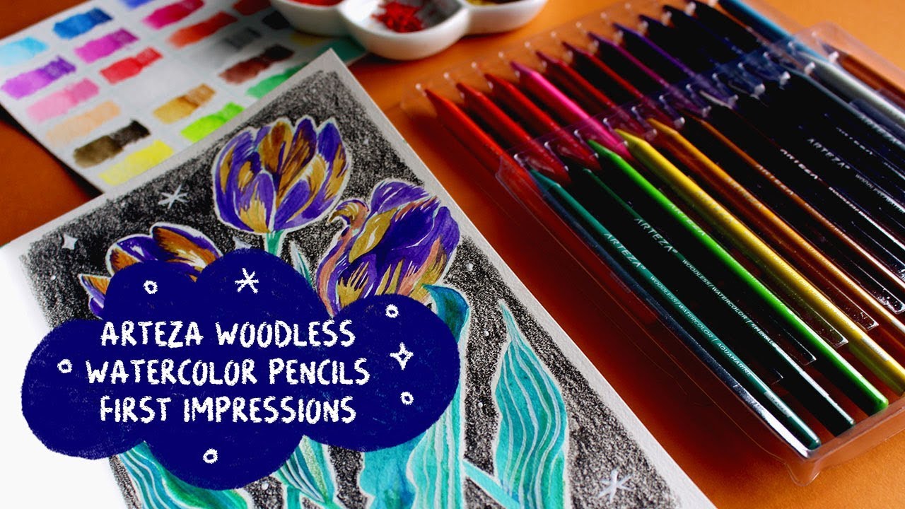 FIRST IMPRESSIONS ARTEZA WOODLESS WATERCOLOR PENCILS SET OF 24