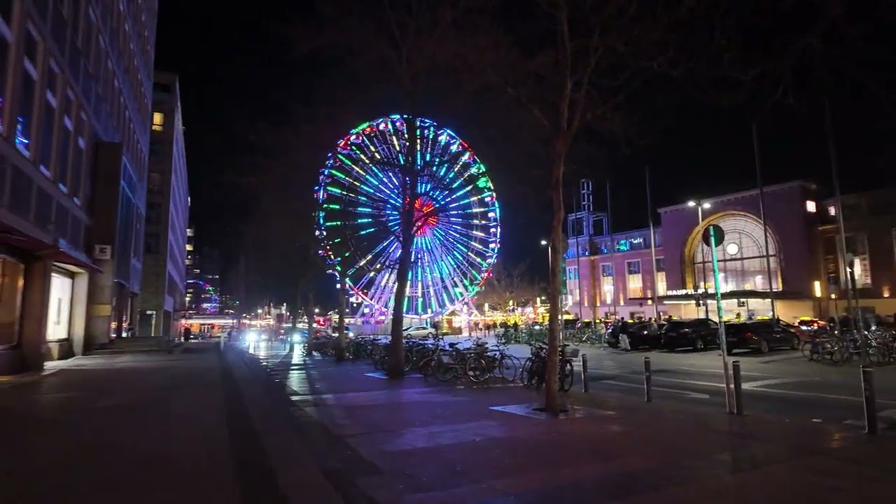 Kiel city. Winter nights but very beautiful Kiel