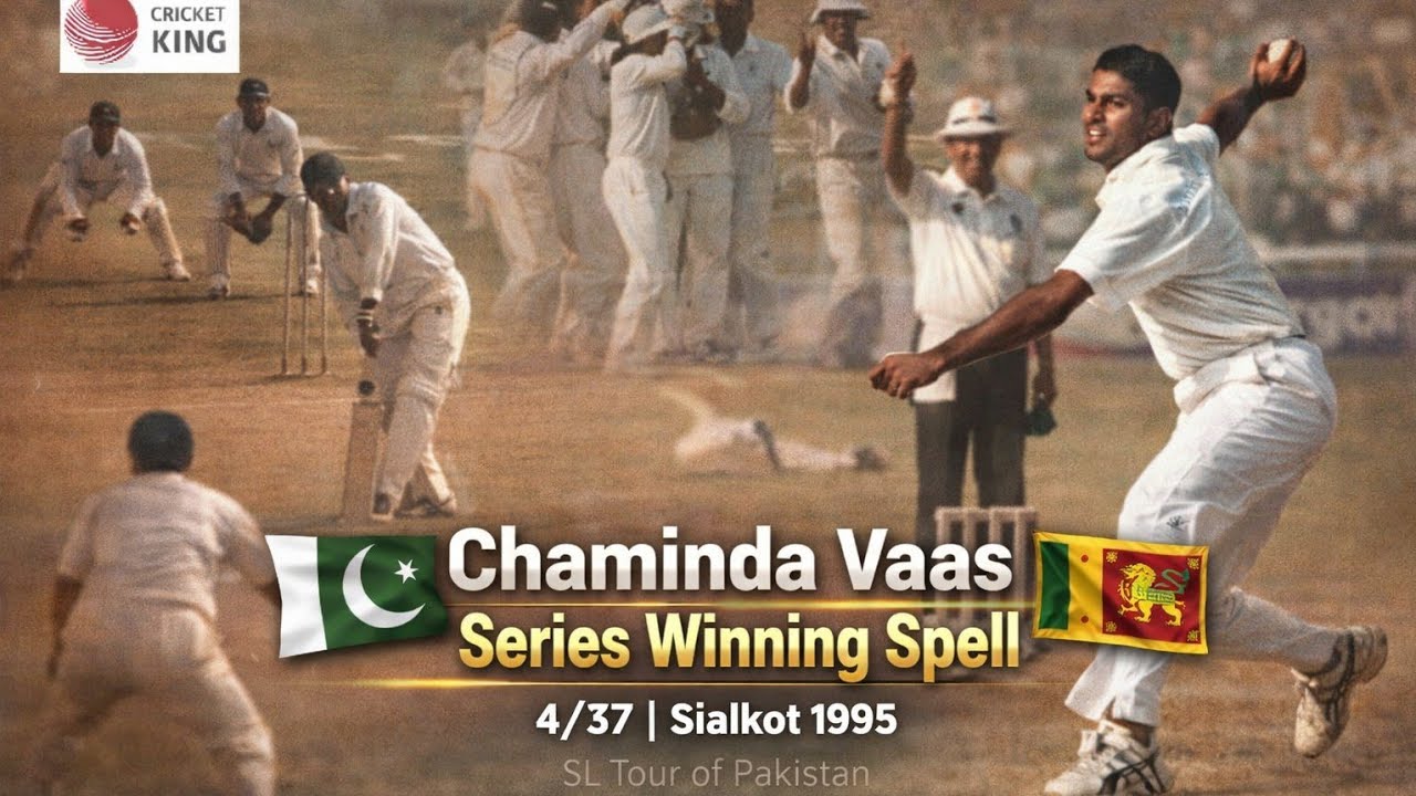 Chaminda Vaas Match & Series Winning Spell 4 for 55 in Sialkot | Srilanka Tour Pakistan 1995