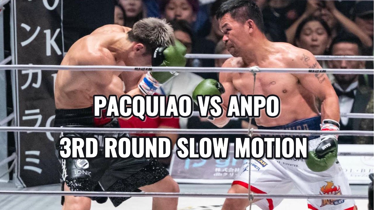 Manny Pacquiao Vs Rukiya Anpo Third Round Fight Slow Motion 2024.