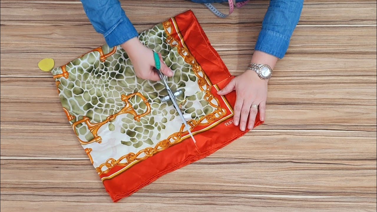 KULLANMADIĞINIZ EŞARPLARDAN SÜPER KIYAFETLER DİKİN ♻️