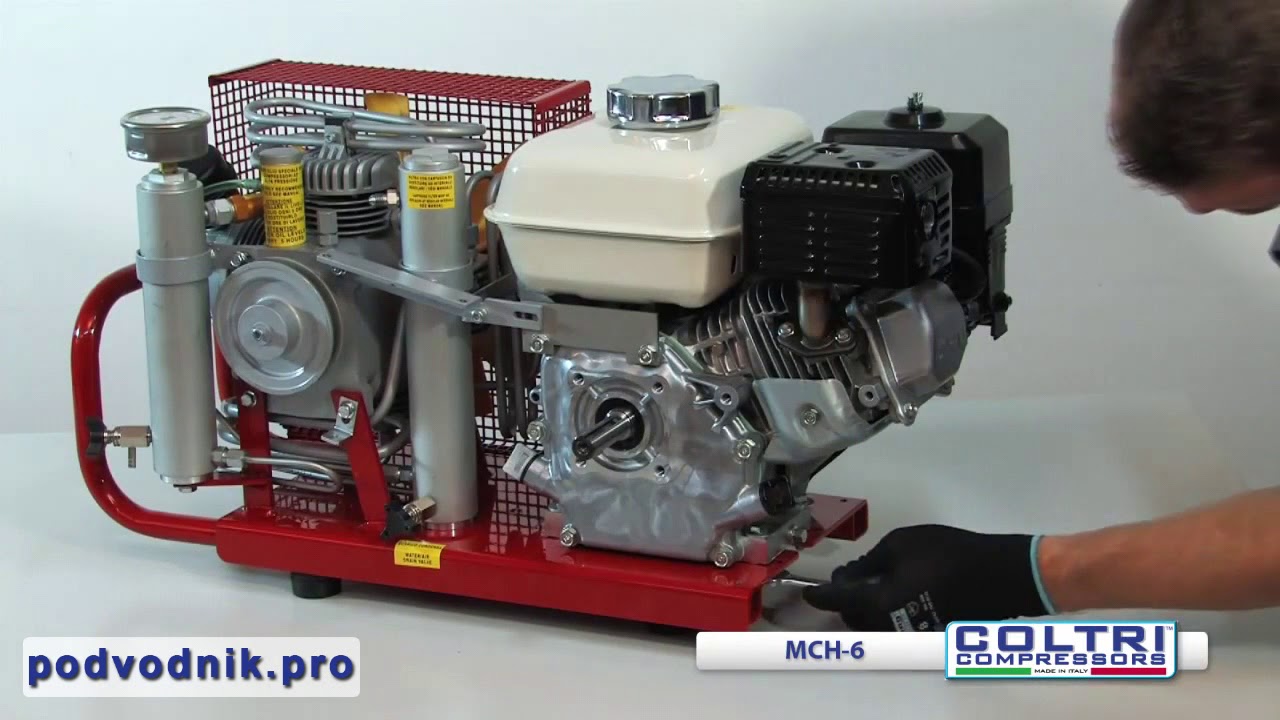 Замена приводного двигателя с электрического на ДВС компрессора Coltri MCH-6