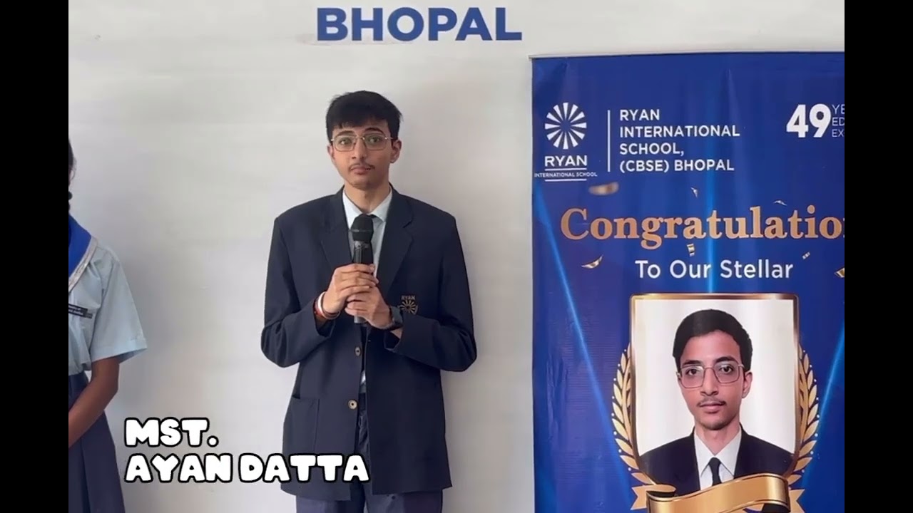 Mst. Ayan Dutta, the State Topper of Grade X for A.Y. 2024&ndash;25: