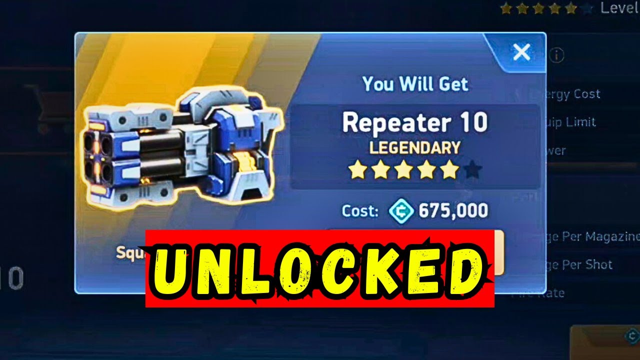 Repeater 10 unlocked - Is it that good? | Mech arena