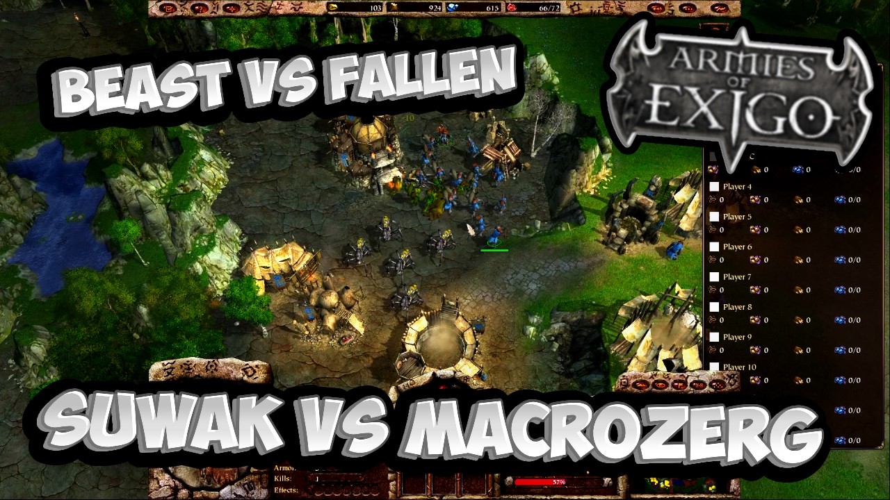 Will Suwak withstand early Fallen pressure? 1v1 - Armies of Exigo