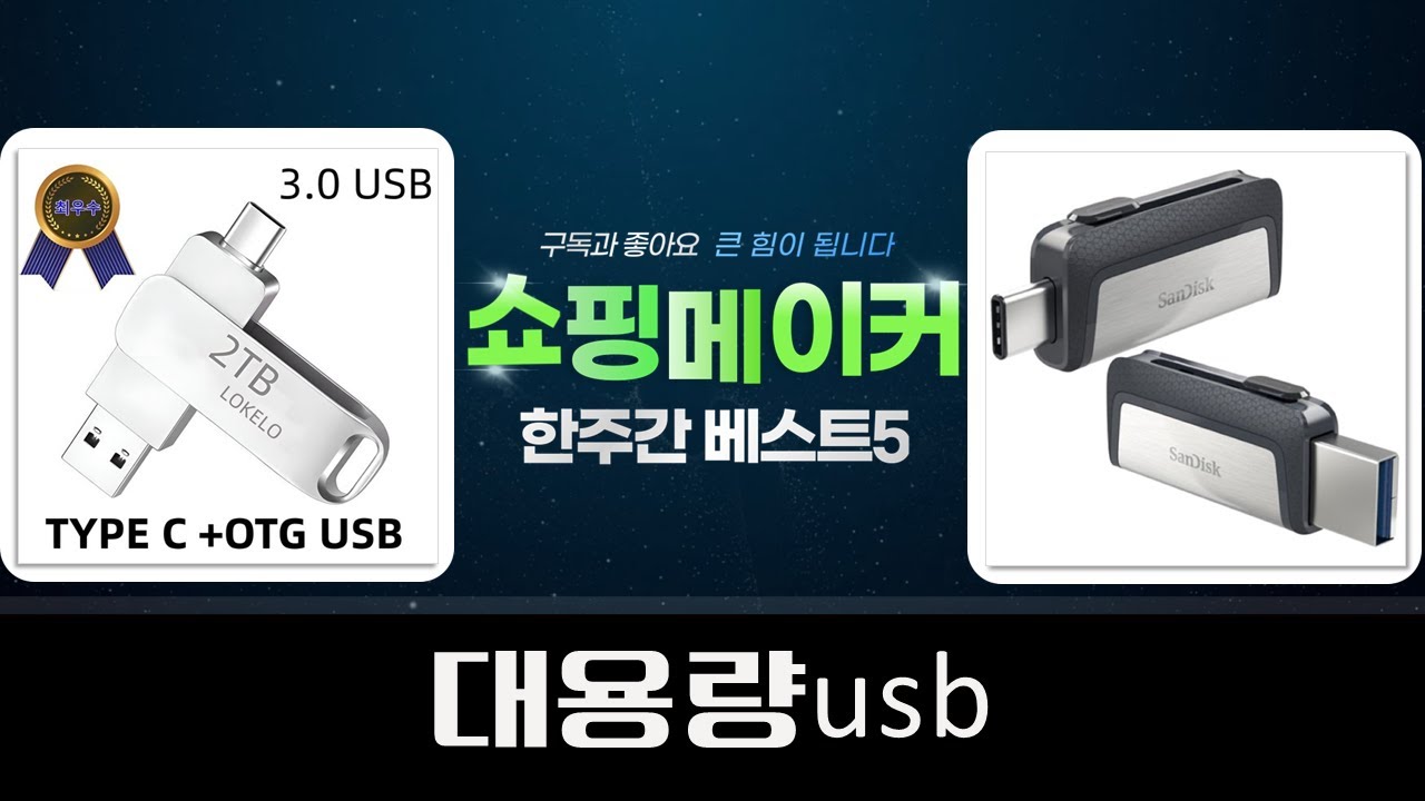 대용량 USB 추천! 1TB/2TB 가성비 플래시 드라이브 비교 리뷰