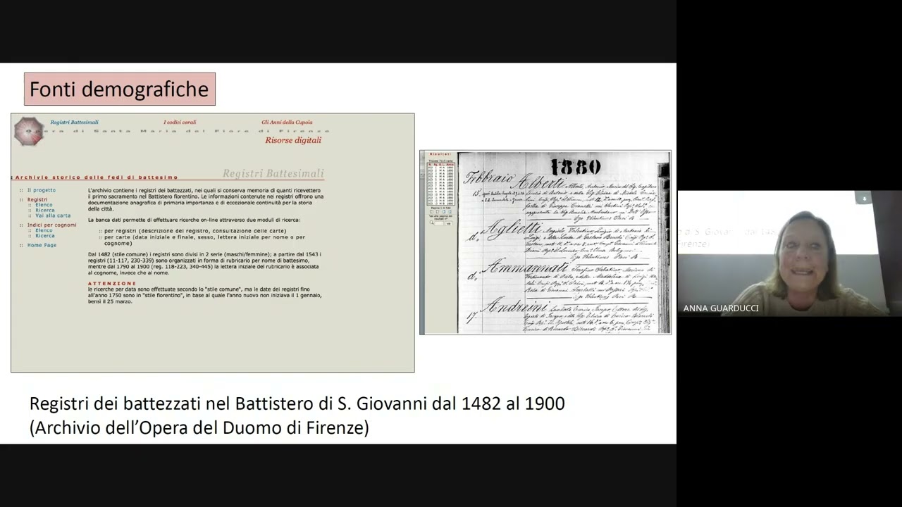 05-12-2025 - 7° Conferenza - Anna Guarducci - Fonti e documenti per la geo-storia di Firenze
