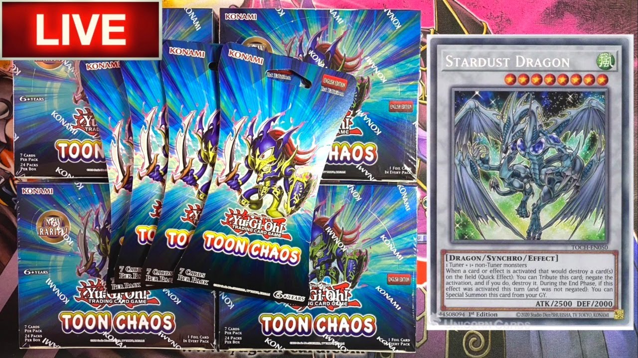 *LIVE* YuGiOh Toon Chaos 100 Pack Opening BOX BREAK!