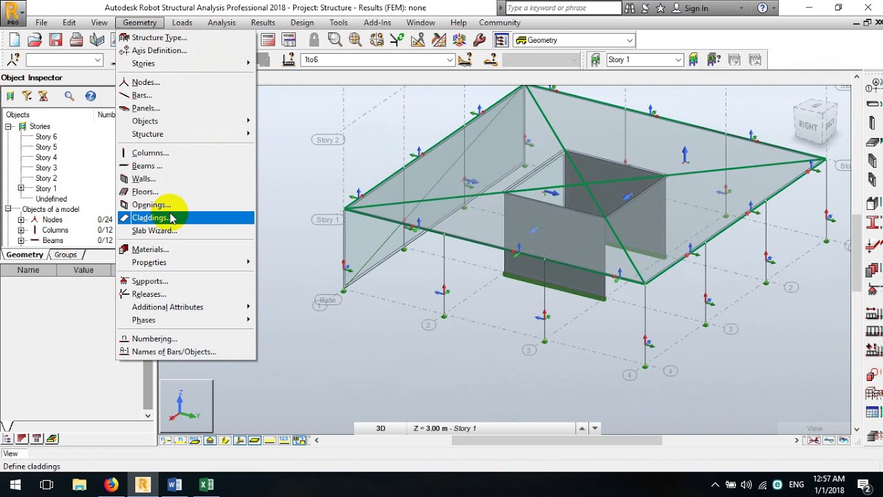 Wind&seismic load on a building -Robot structural Analysis 2018