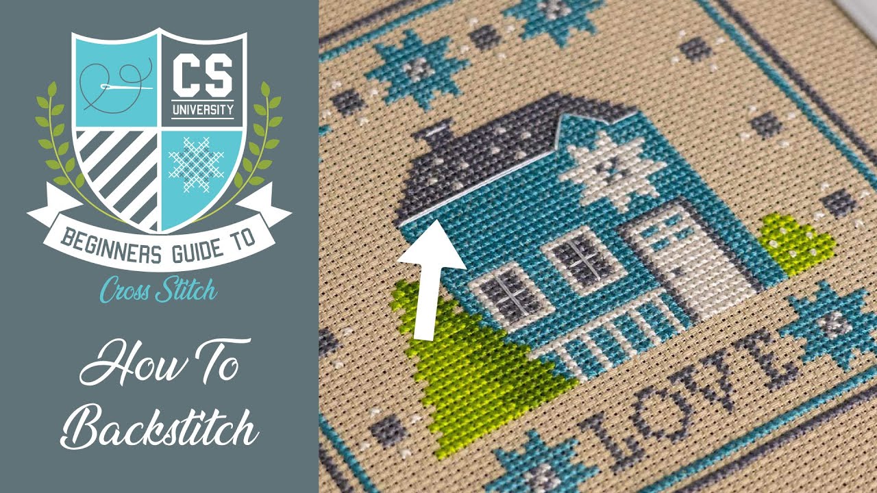 How to BACKSTITCH and LONG STITCH ✂ Cross Stitch for Beginners 🎒 CROSS STITCH UNIVERSITY