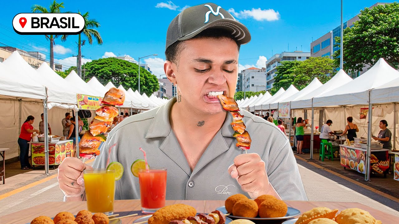 PROBANDO COMIDA CALLEJERA EN BRASIL 😳🇧🇷 - leBriah