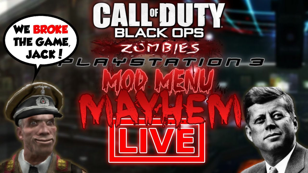 JAILBROKEN MADNESS!! - CHILLIN' & Messin' W/ a BO1 Zombies MOD MENU (PS3) - LIVE
