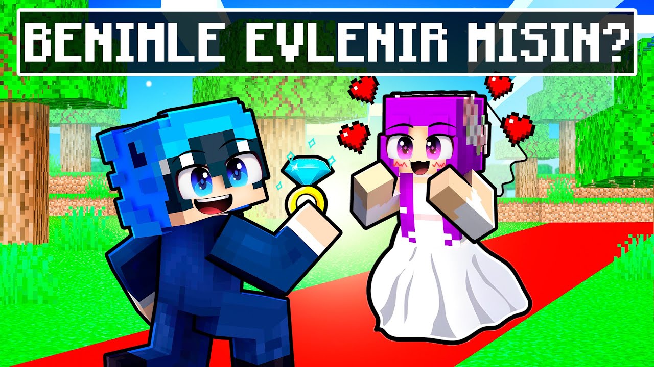 Minecraft'ta Moni ve Lia EVLENDİ!