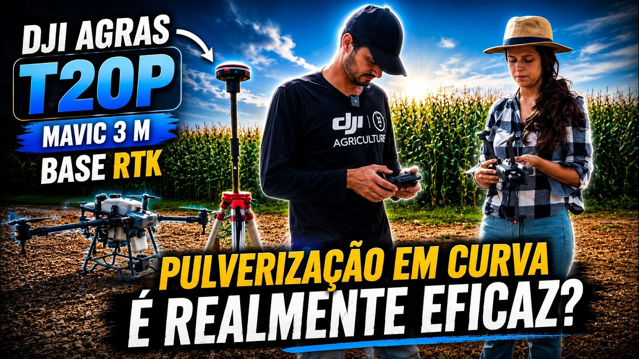 Pulverização em curva com Drone Agrícola funciona? DJI T20P