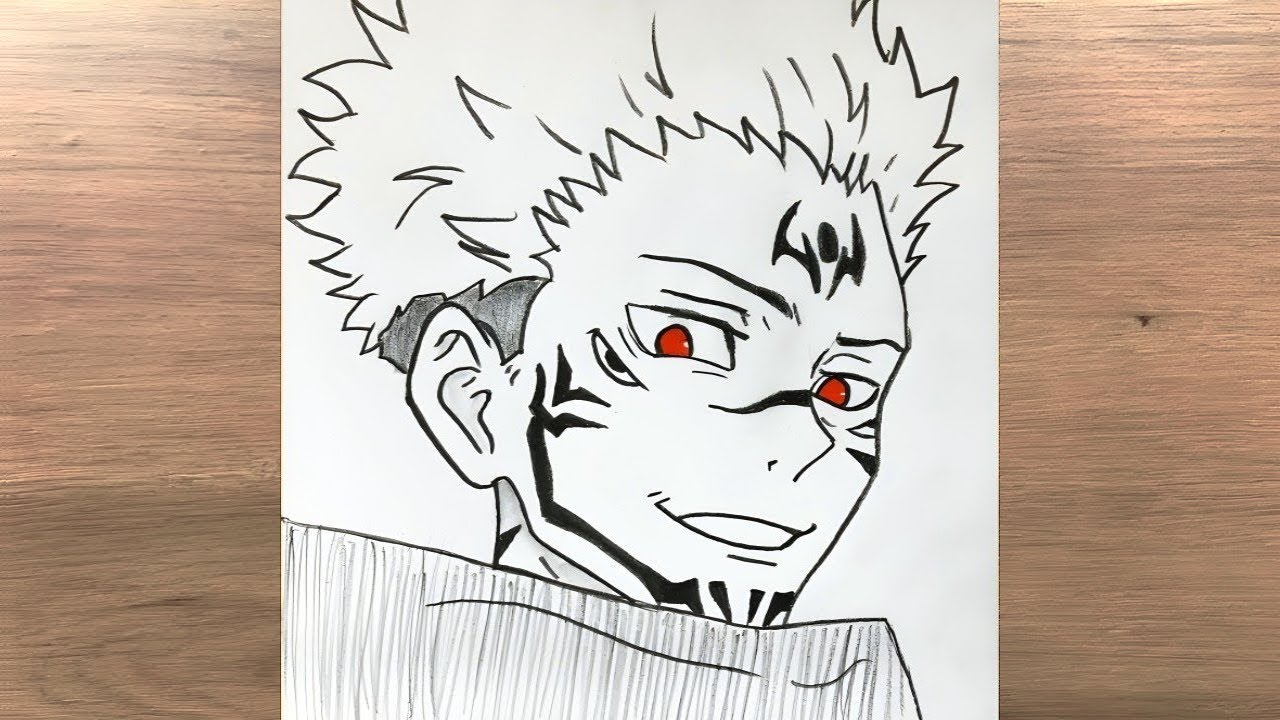 How to draw Sukuna step by step || Easy drawing ideas for beginners || Beginners drawing