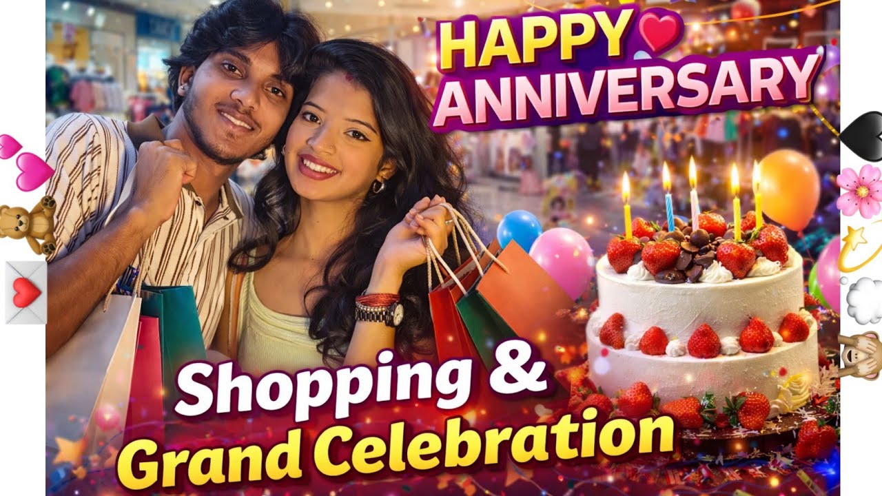 Anniversary pai hum log dher sara shopping kiye ❤️🥰!! Love marriage couple vlog !! Cute couple vlog 