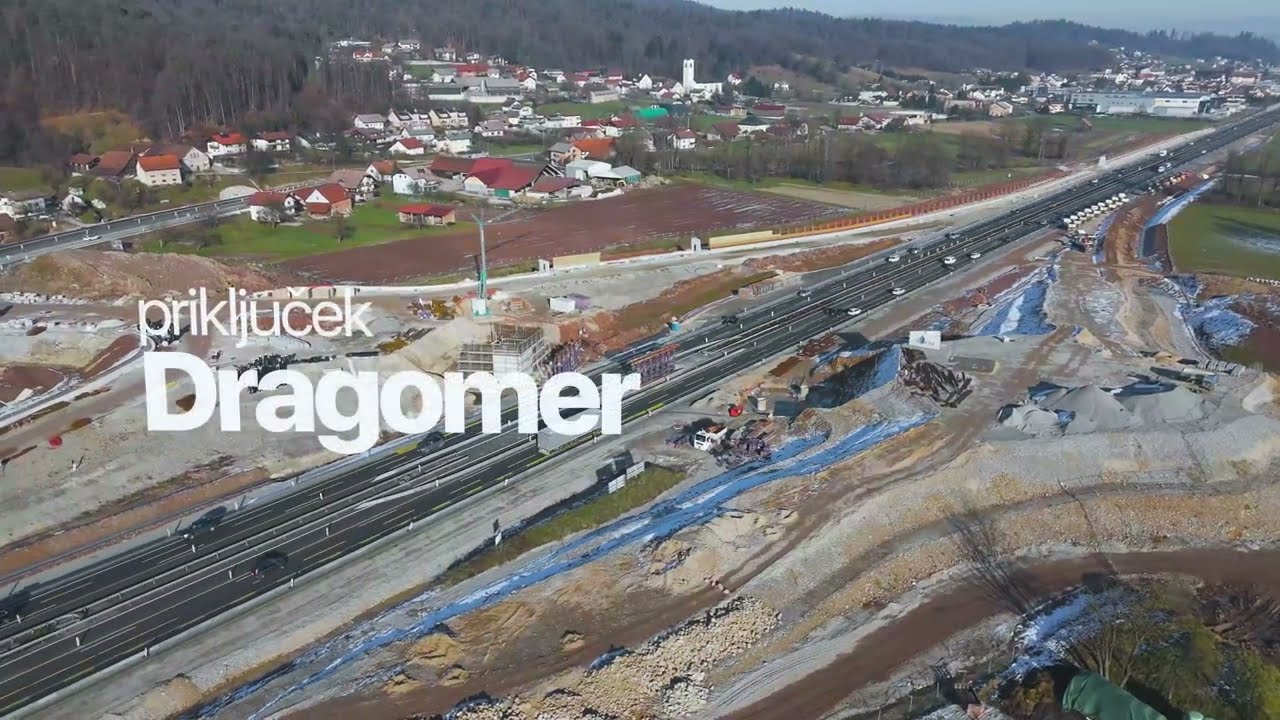 Gradnja priključka Dragomer na A1 med priključkoma Brezovica in Vrhnika, 28. december 2024