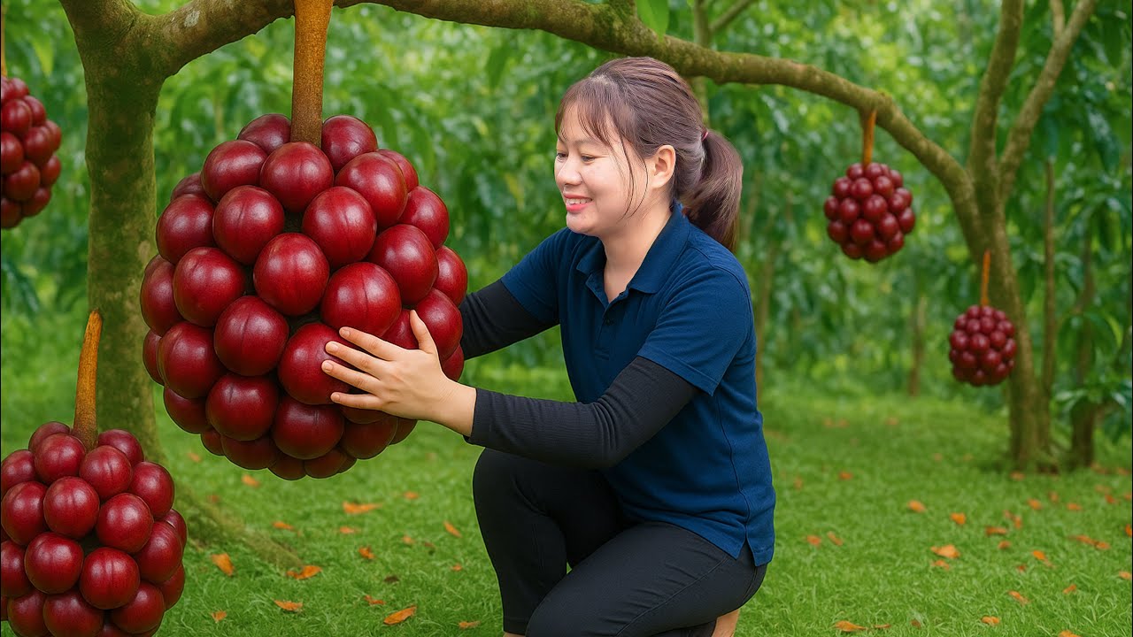 Harvesting Forest Peach Goes to market sell - Harvesting and Sell | Ly Tieu Luyen