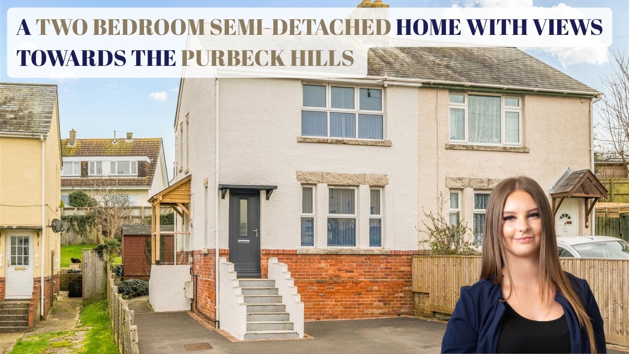 A TWO BEDROOM SEMI-DETACHED HOME WITH VIEWS TOWARDS THE PURBECK HILLS