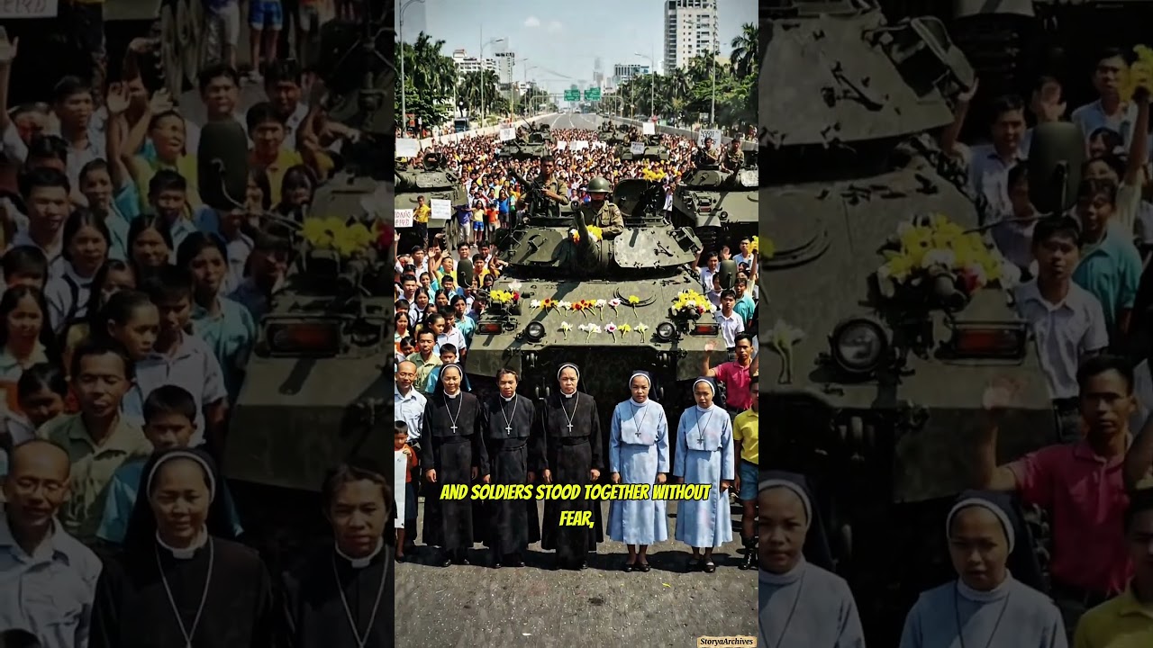 The 1986 EDSA People Power Revolution changed Philippine history forever. 🇵🇭 #History #EDSA