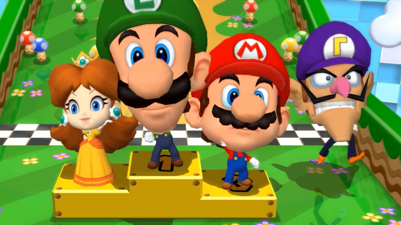 Mario Party 9 Mod - Daisy Vs Mario Vs Luigi Vs Waluigi #Marioparty9Mod
